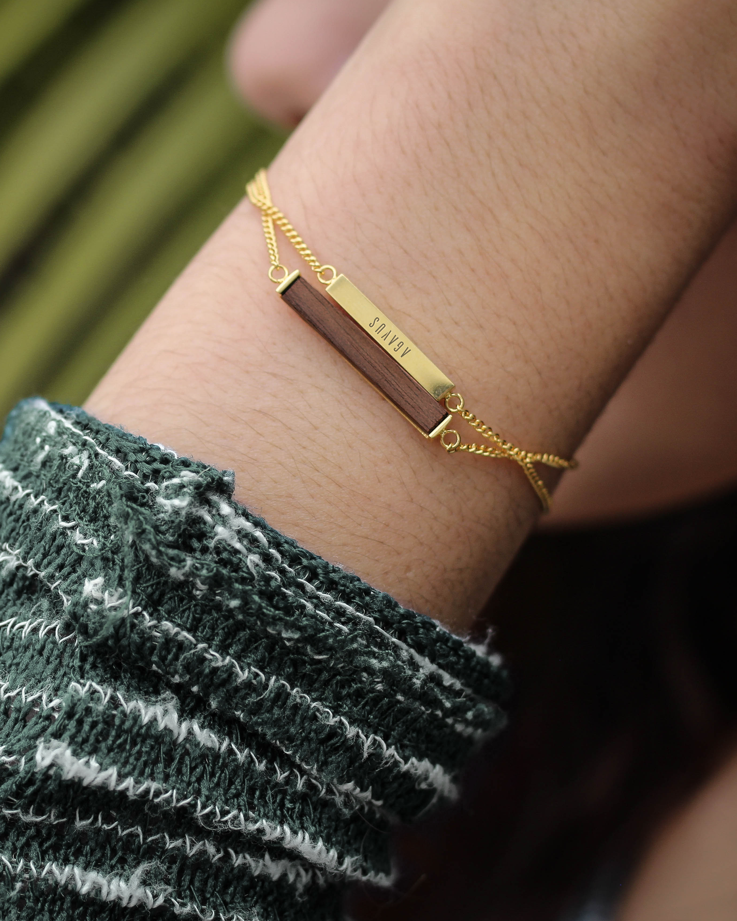 Brazalete Rectangular / Nogal