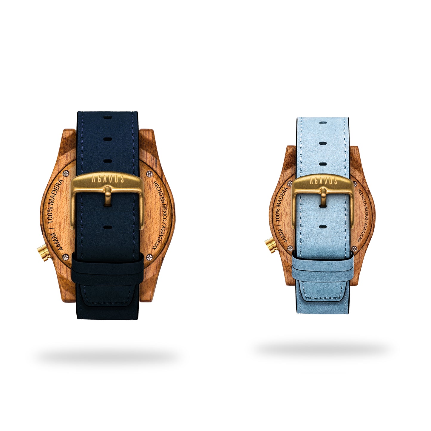 Pareja Línea Agavia 37mm y 44mm (Sapeli) - Caoba