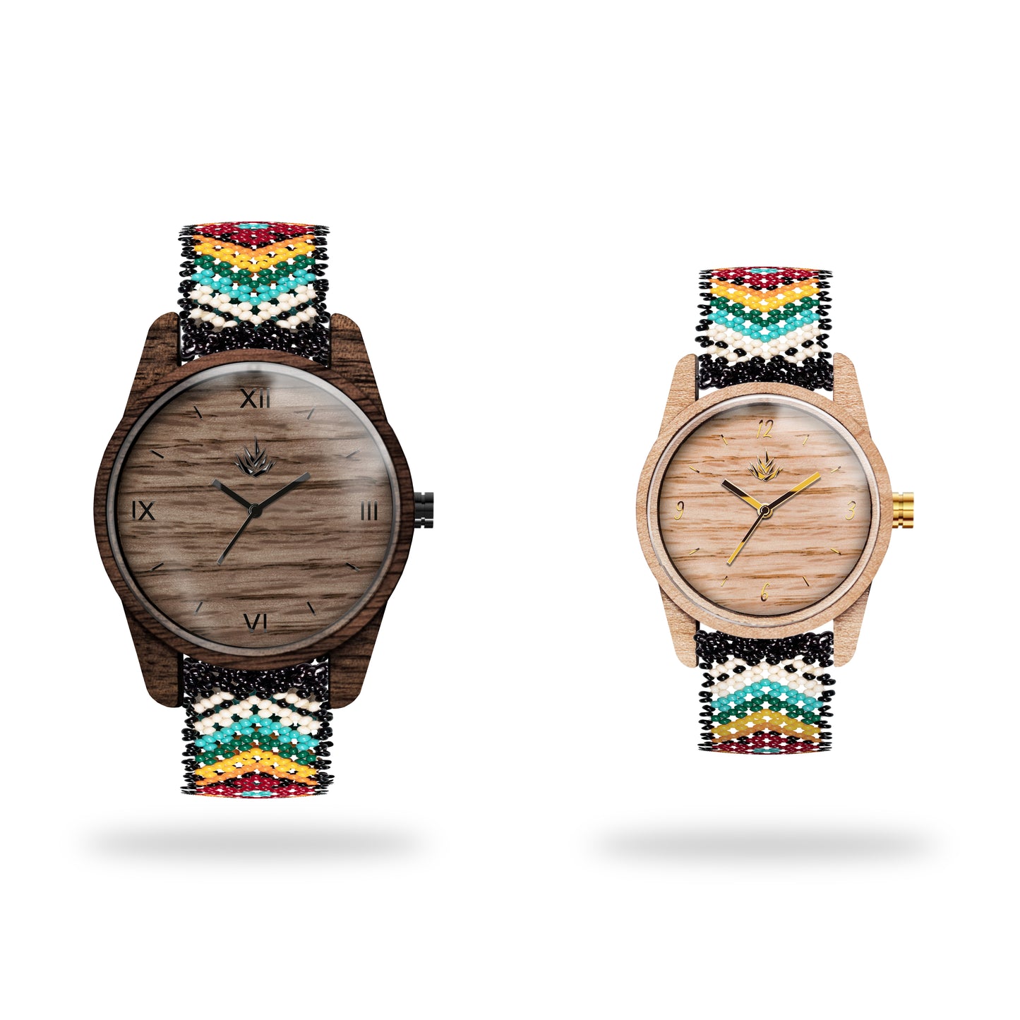 Pareja de Agavus Clásicos Nogal 44mm y Maple 35mm - Wixárika