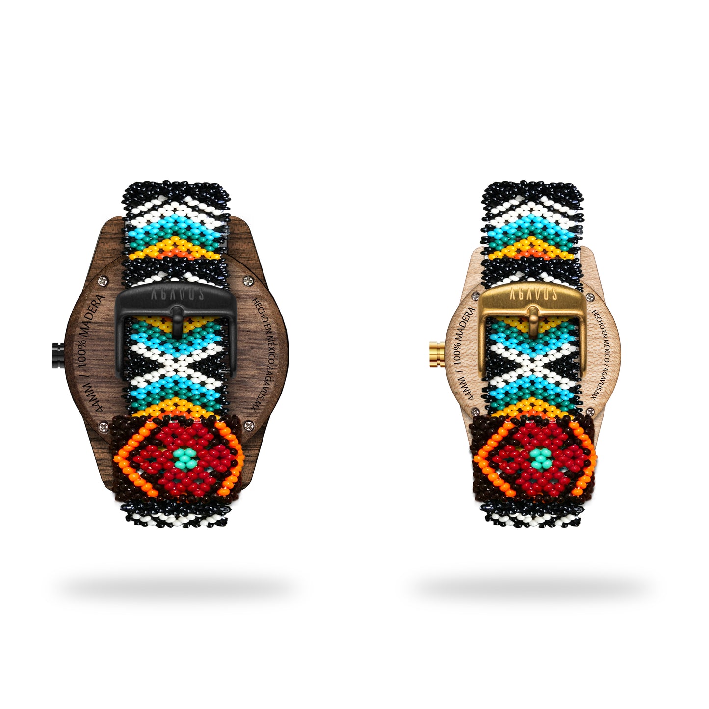 Pareja de Agavus Clásicos Nogal 44mm y Maple 35mm - Wixárika