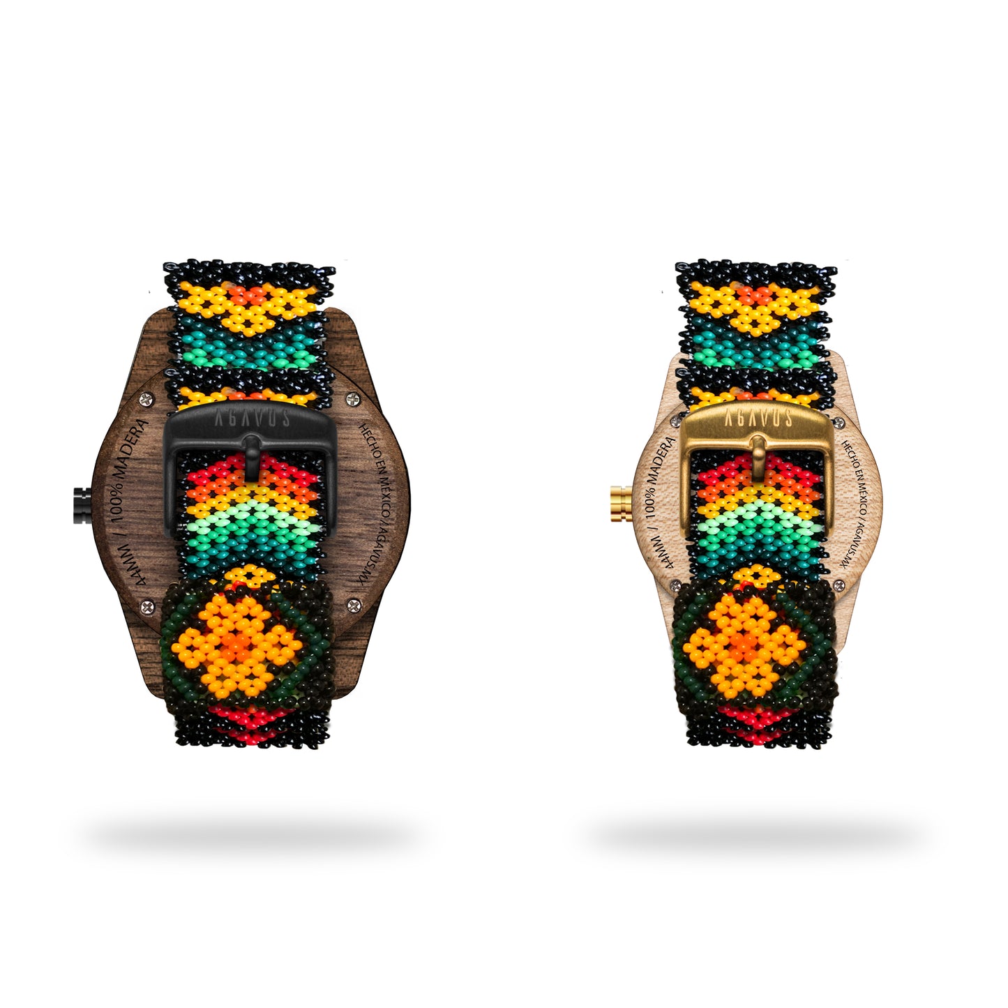 Pareja de Agavus Clásicos Nogal 44mm y Maple 35mm - Wixárika