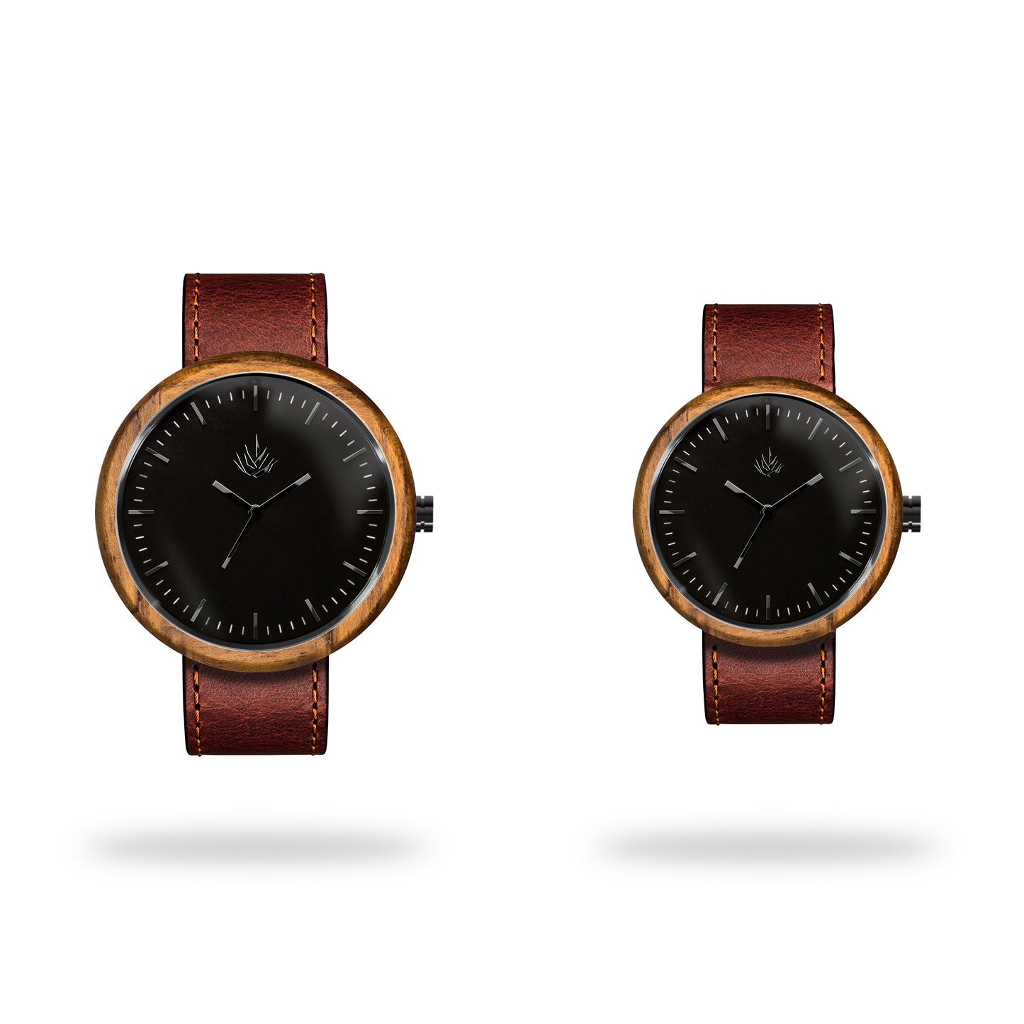 Pareja de Agavus Edición Especial Teca 37mm y 44mm - Piel