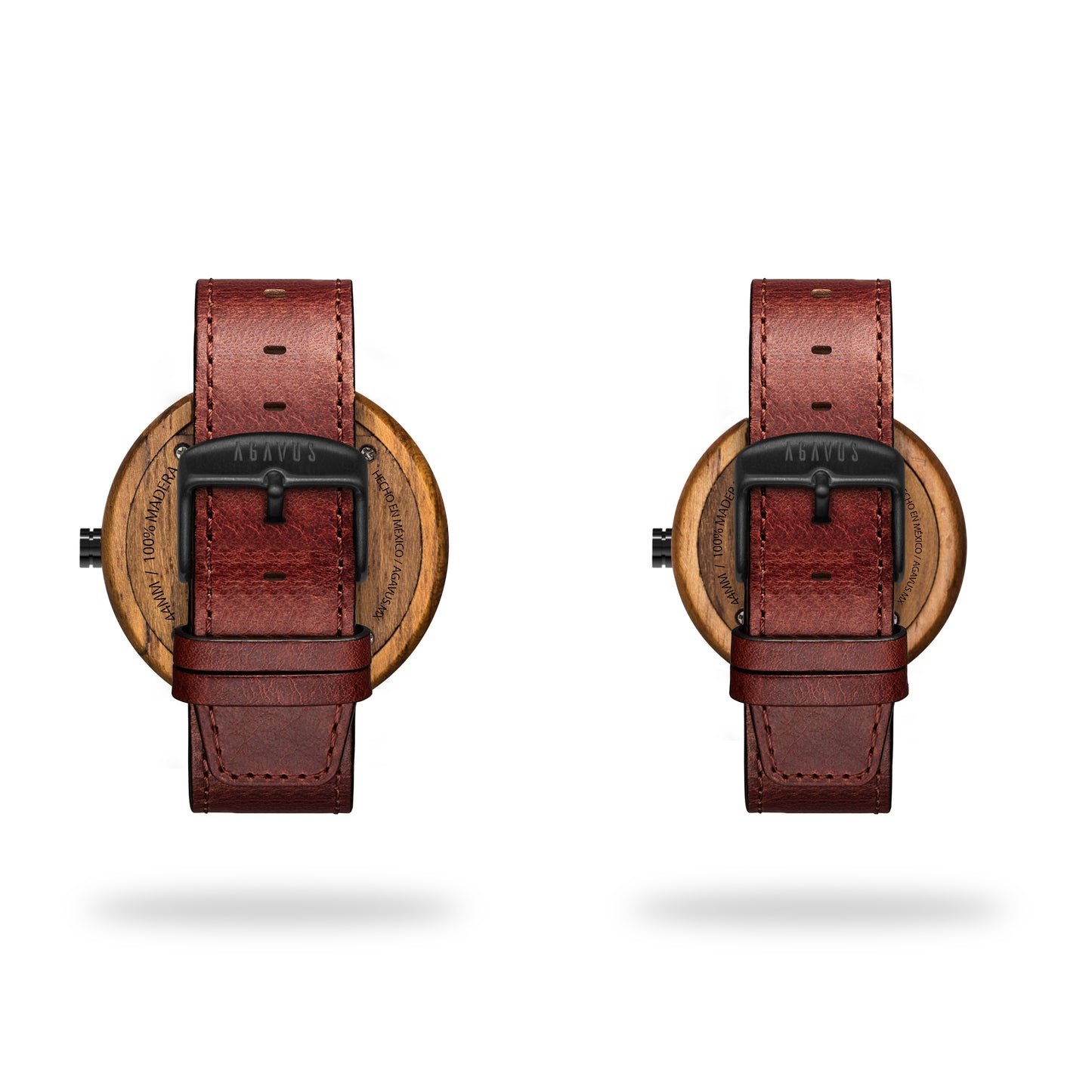 Pareja de Agavus Edición Especial Teca 37mm y 44mm - Piel