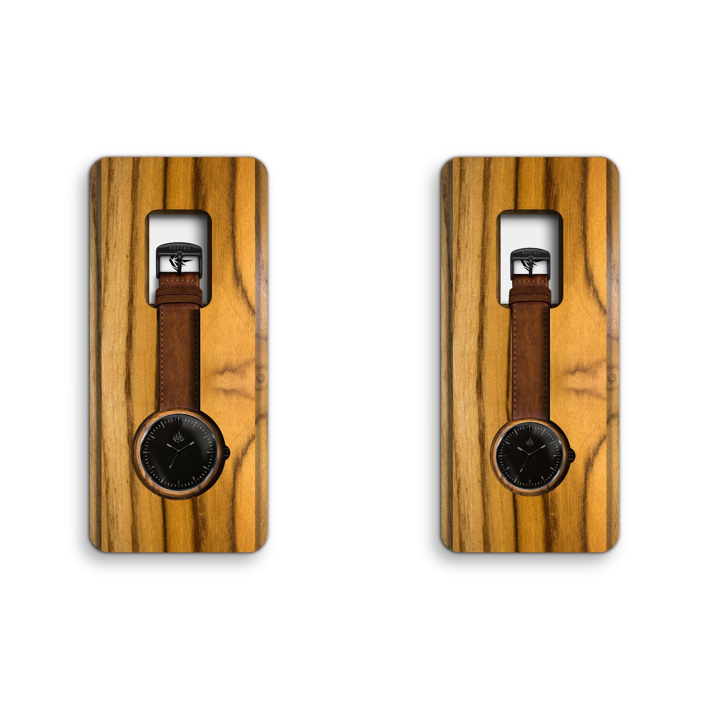 Pareja de Agavus Edición Especial Teca 37mm y 44mm - Piel