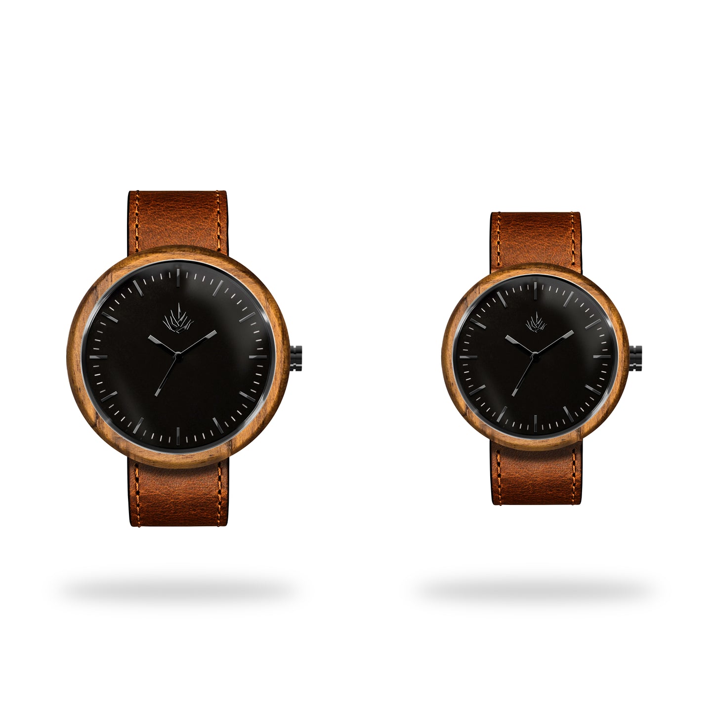 Pareja de Agavus Edición Especial Teca 37mm y 44mm - Piel