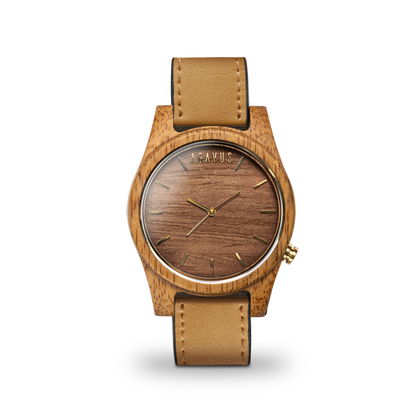 Línea Agavia | 44mm | Caoba | Carátula Sapelli