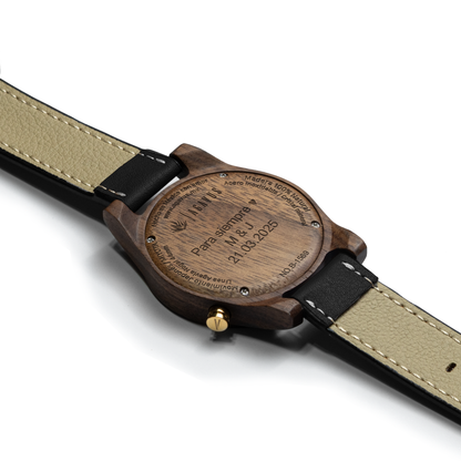 Agavia Line 44mm - Walnut / White