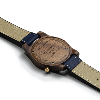 Línea Agavia | 44mm | Nogal | Carátula Negra