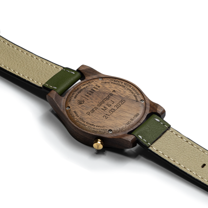 Agavia Line 44mm - Walnut / White