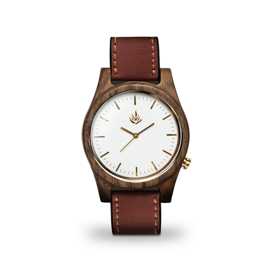 Línea Agavia | 44mm | Nogal | Carátula Blanca