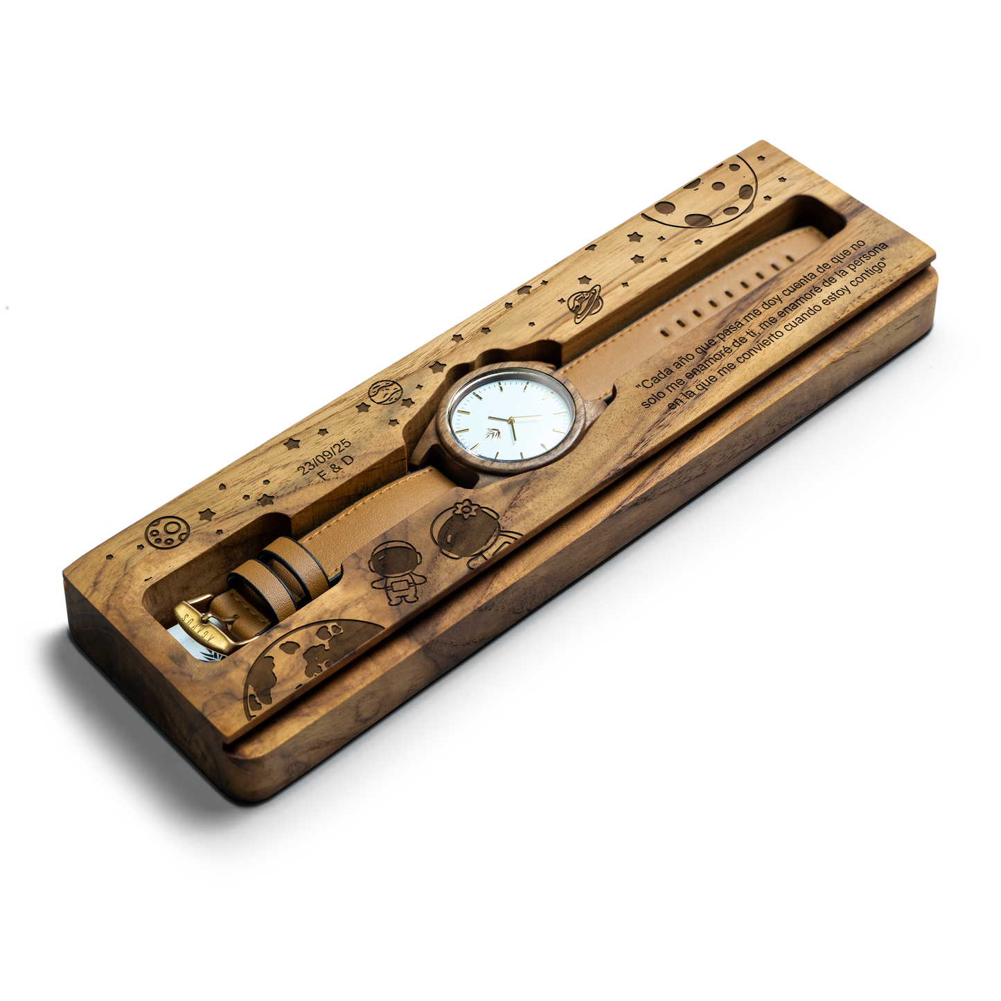 Agavia Line 44mm - Walnut / White