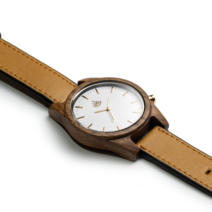 Agavia Line 44mm - Walnut / White