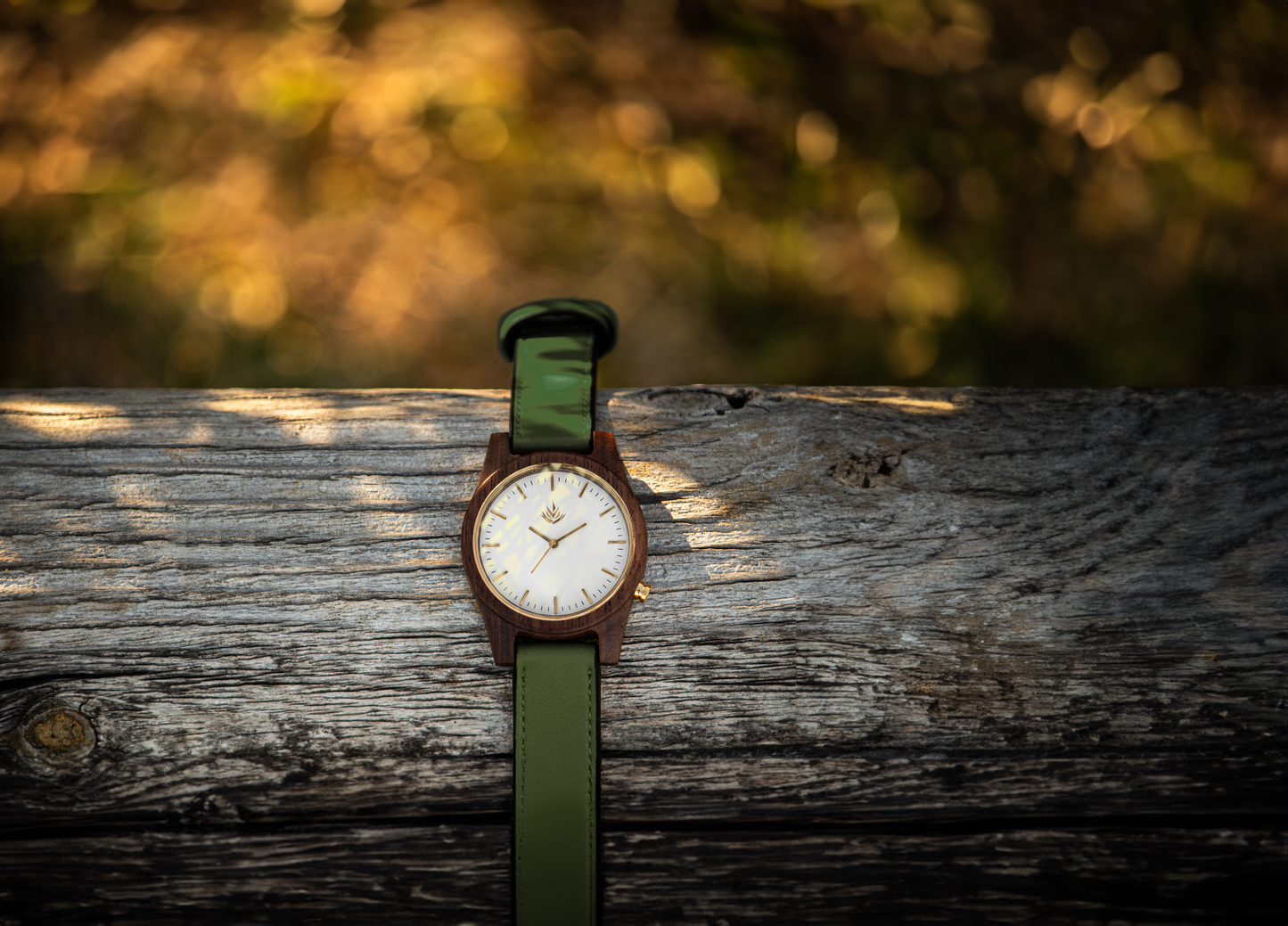 Agavia Line 44mm - Walnut / White