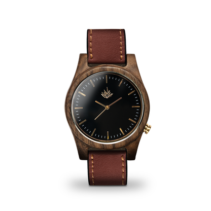 Línea Agavia | 44mm | Nogal | Carátula Negra