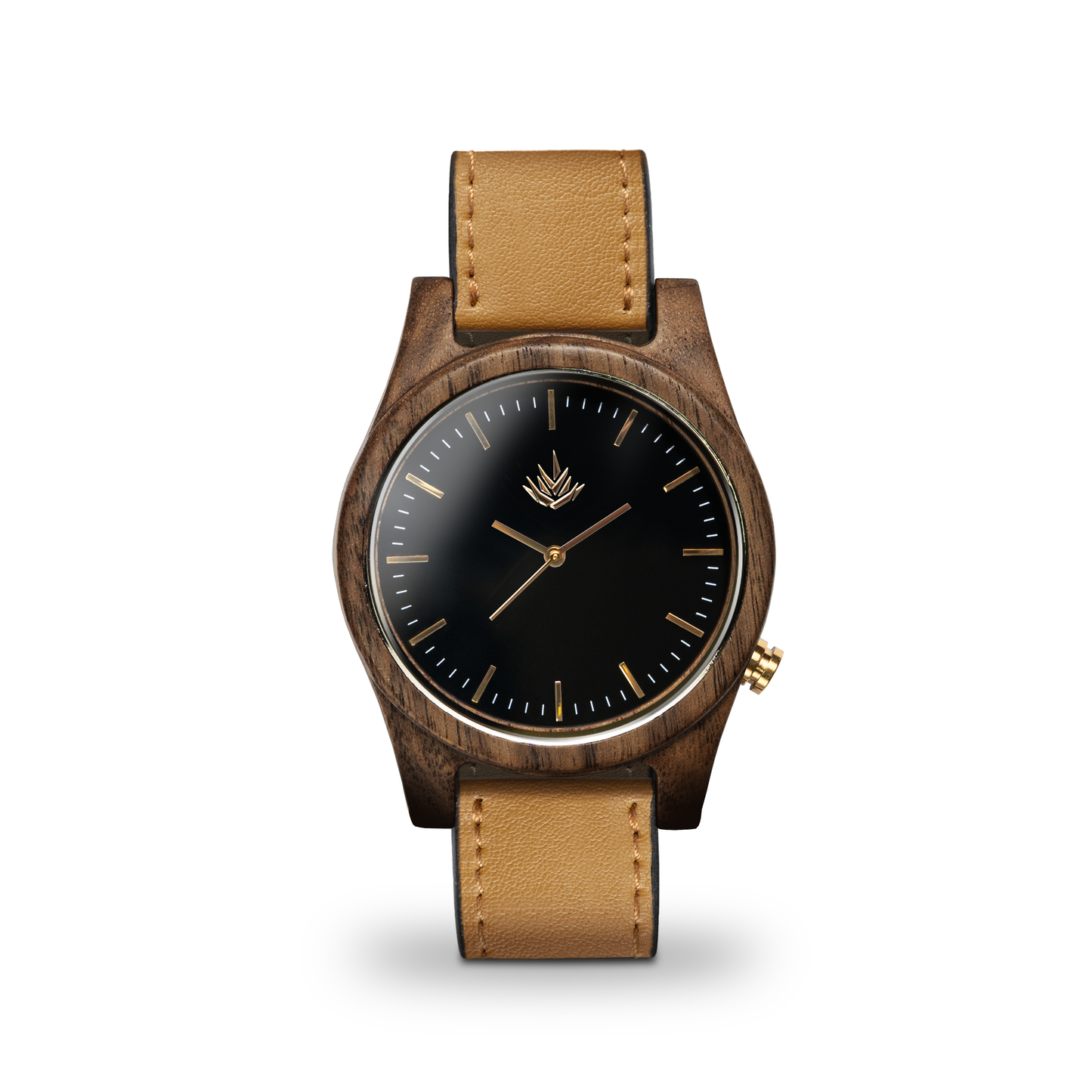 Línea Agavia | 44mm | Nogal | Carátula Negra