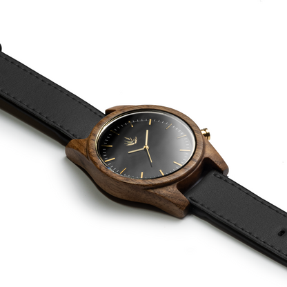 Línea Agavia | 44mm | Nogal | Carátula Negra