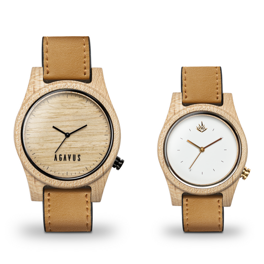 Pareja de Agavus | Línea Agavia | 37mm y 44mm | Maple