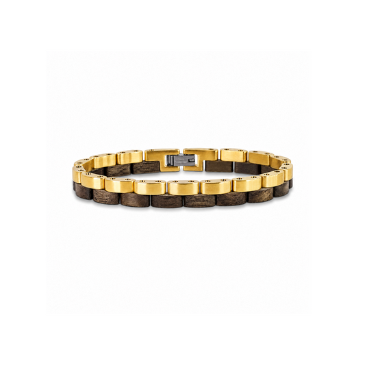 Brazalete Doble | Para él | Eslabones | Nogal