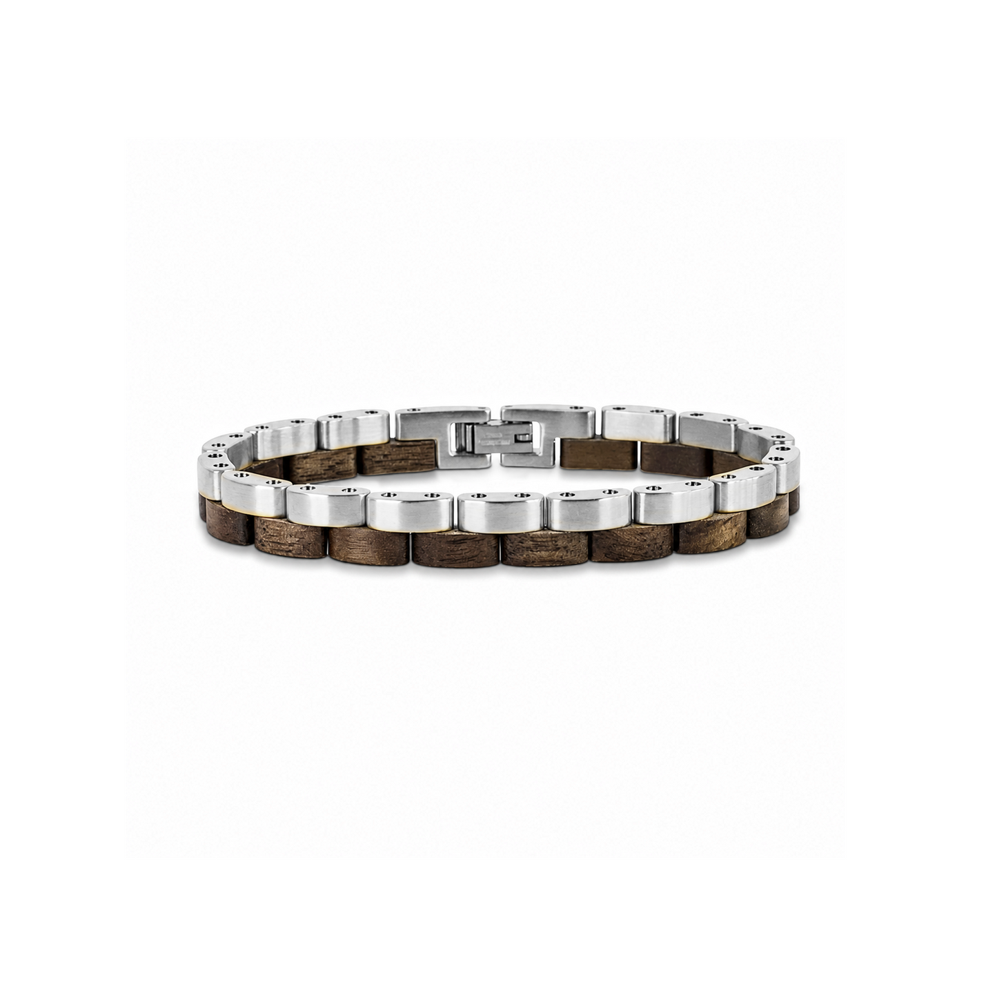 Brazalete Doble | Para él | Eslabones | Nogal