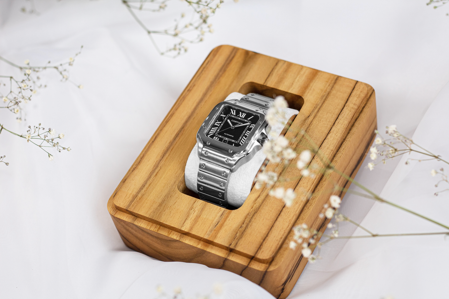 Caja para reloj de compromiso - Teca (No incluye reloj)