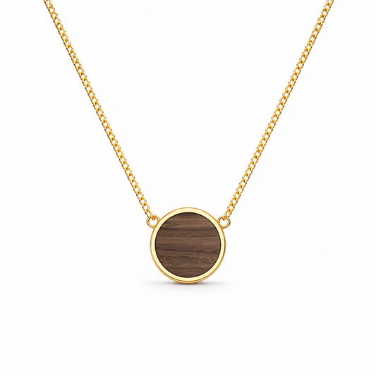Circle necklace / Walnut