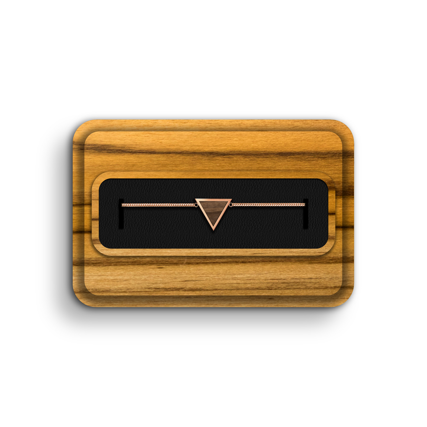Triangle necklace / Walnut