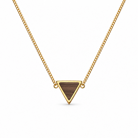 Triangle necklace / Walnut