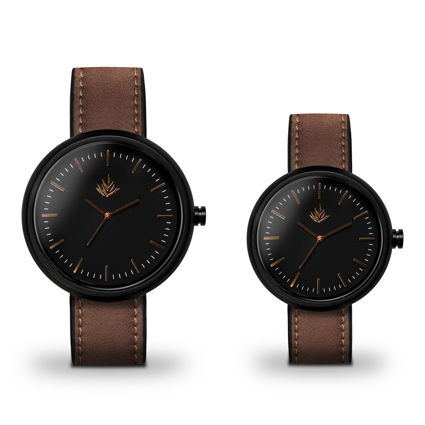 Pareja de Agavus | Edición Especial | 37mm y 44mm | Ébano | Bronce