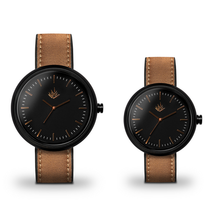 Pareja de Agavus | Edición Especial | 37mm y 44mm | Ébano | Bronce