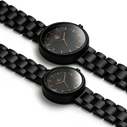 Pareja de Agavus | Edición Especial | 37mm y 44mm | Ébano | Bronce