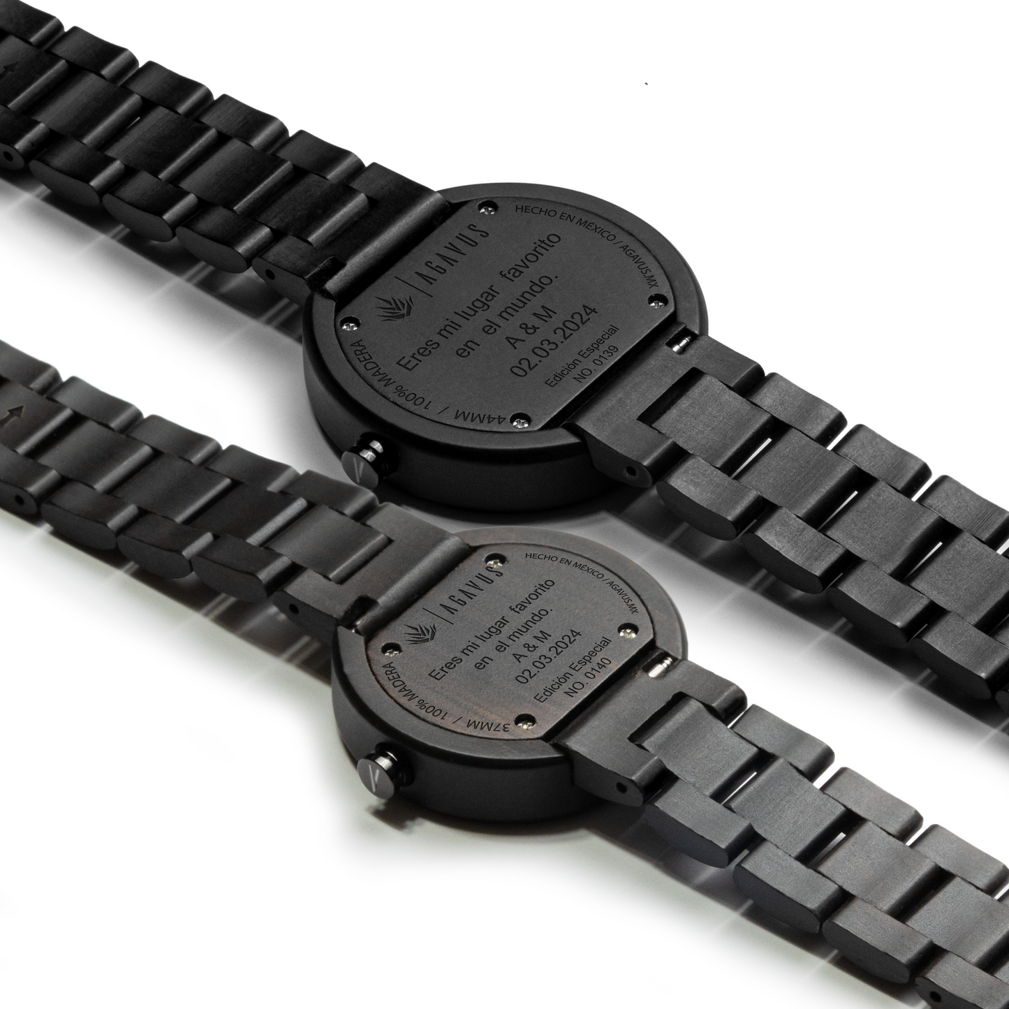 Pareja de Agavus | Edición Especial | 37mm y 44mm | Ébano | Bronce