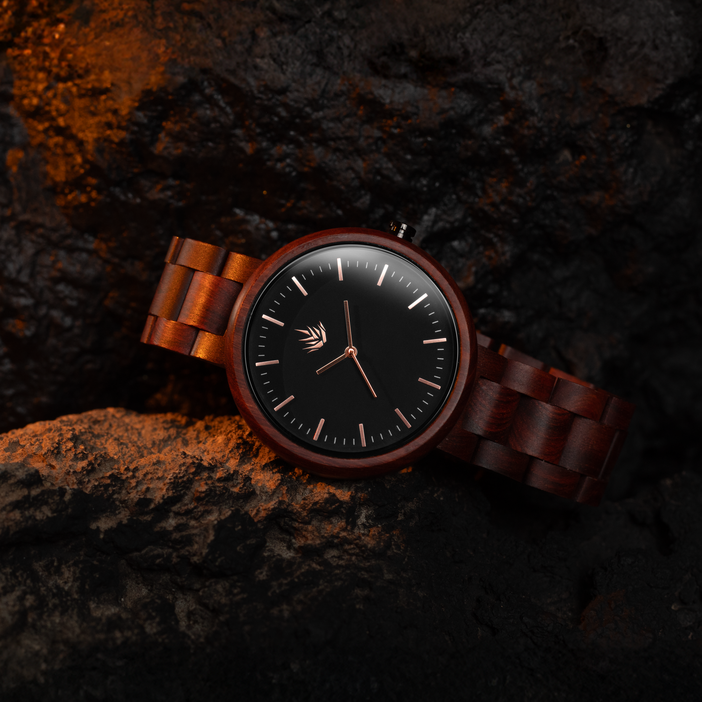 Pareja de Agavus | Edición Especial | 37mm y 44mm | Sándalo Rojo | Oro Rosa | Carátulas Negras