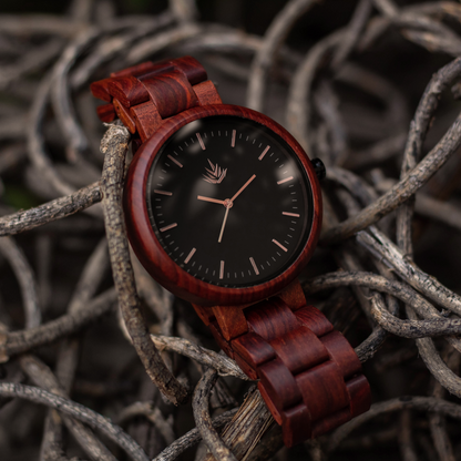 Pareja de Agavus | Edición Especial | 37mm y 44mm | Sándalo Rojo | Oro Rosa | Carátulas Negras