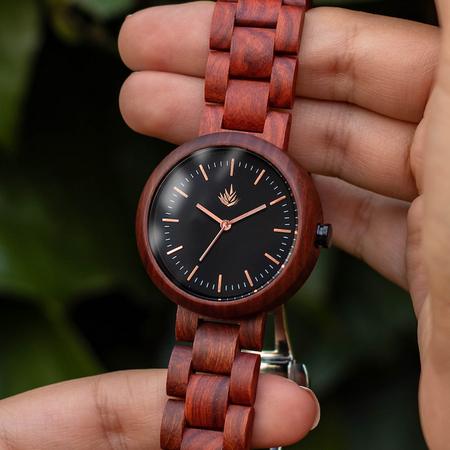 Pareja de Agavus | Edición Especial | 37mm y 44mm | Sándalo Rojo | Oro Rosa | Carátulas Negras