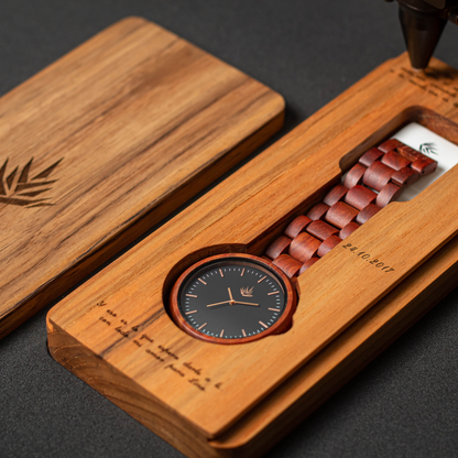 Pareja de Agavus | Edición Especial | 37mm y 44mm | Sándalo Rojo | Oro Rosa | Carátulas Negras