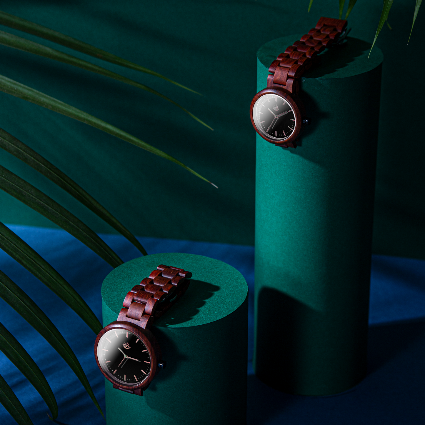 Pareja de Agavus | Edición Especial | 37mm y 44mm | Sándalo Rojo | Oro Rosa | Carátulas Negras