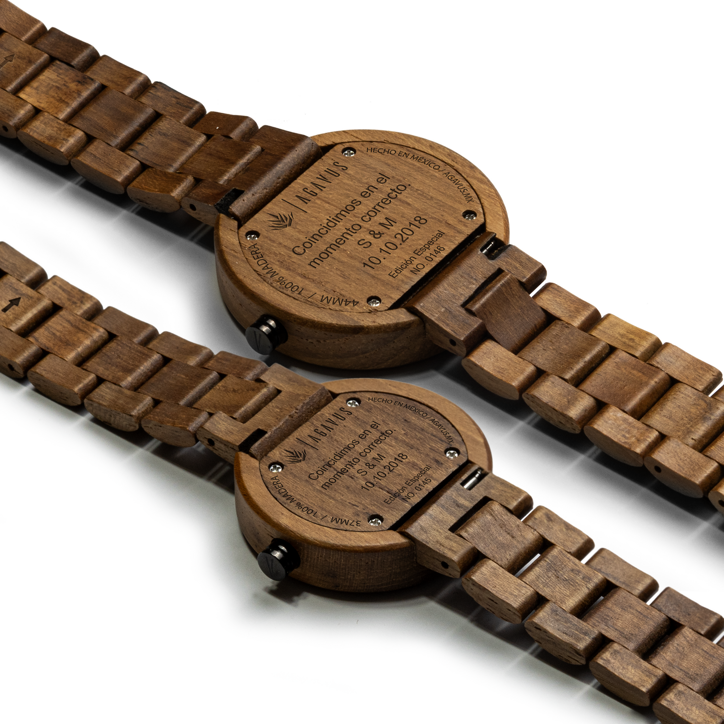 Pareja de Agavus | Edición Especial | 37mm y 44mm | Teca