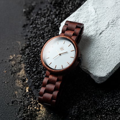 Pareja de Agavus | Edición Especial | 37mm y 44mm | Sándalo Rojo | Oro Rosa | Carátulas Blancas