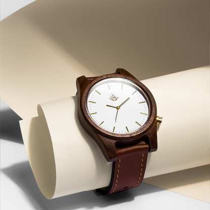 Agavia Line 44mm - Walnut / White