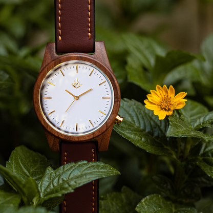 Agavia Line 44mm - Walnut / White