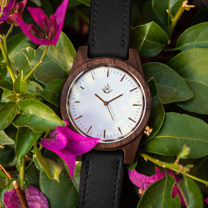 Agavia Line 44mm - Walnut / White