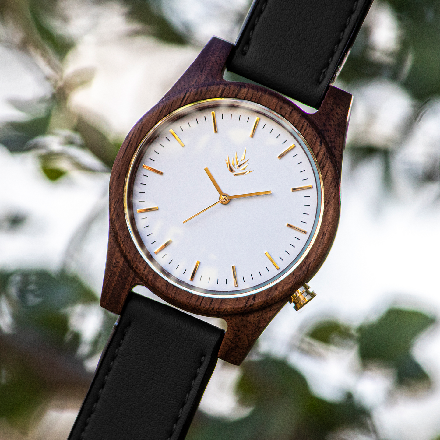 Agavia Line 44mm - Walnut / White
