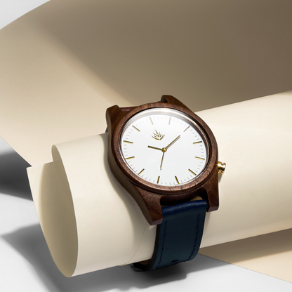 Agavia Line 44mm - Walnut / White