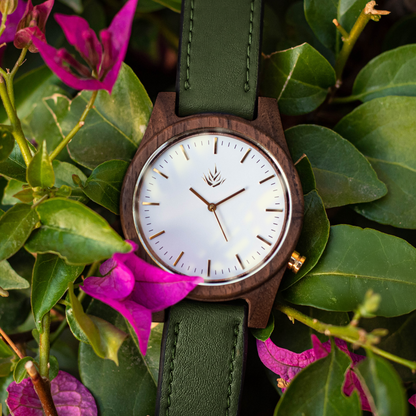 Agavia Line 44mm - Walnut / White