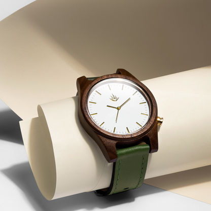 Agavia Line 44mm - Walnut / White