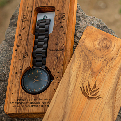 Pareja de Agavus | Edición Especial | 37mm y 44mm | Ébano | Bronce