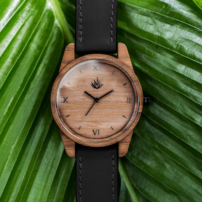 The Classic 44mm Walnut - Cactus Leather