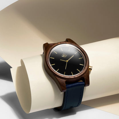 Agavia Line 44mm - Walnut / Black