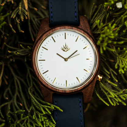 Agavia Line 44mm - Walnut / White