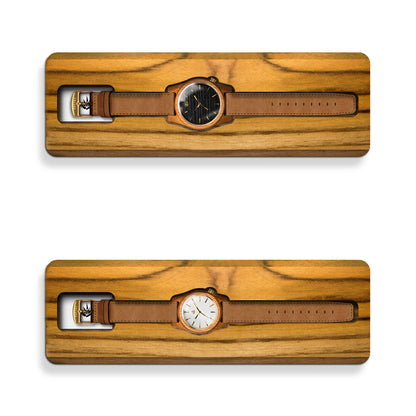 Pareja Línea Agavia 37mm y 44mm (Ébano) - Caoba